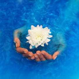 Шиммер для ванны Голубая лагуна - 3D голографический жемчуг, 160 гр